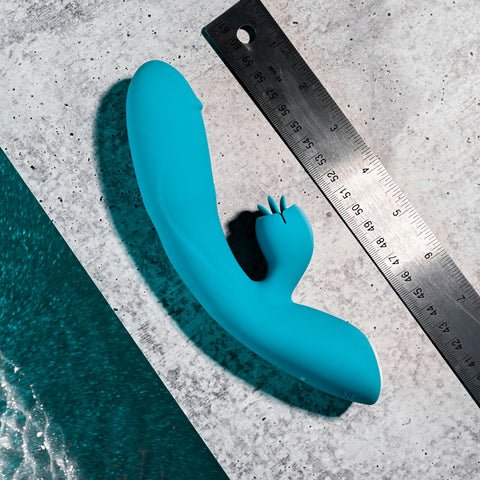 Evolved FIERCE FLICKER Dual Vibe 19.5cm Waterproof VIBRATORS-RABBIT