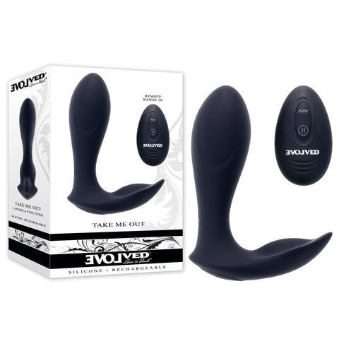 Evolved TAKE ME OUT Remote Control Vibe 12.5cm Black > Sex Toys > Couples Toys