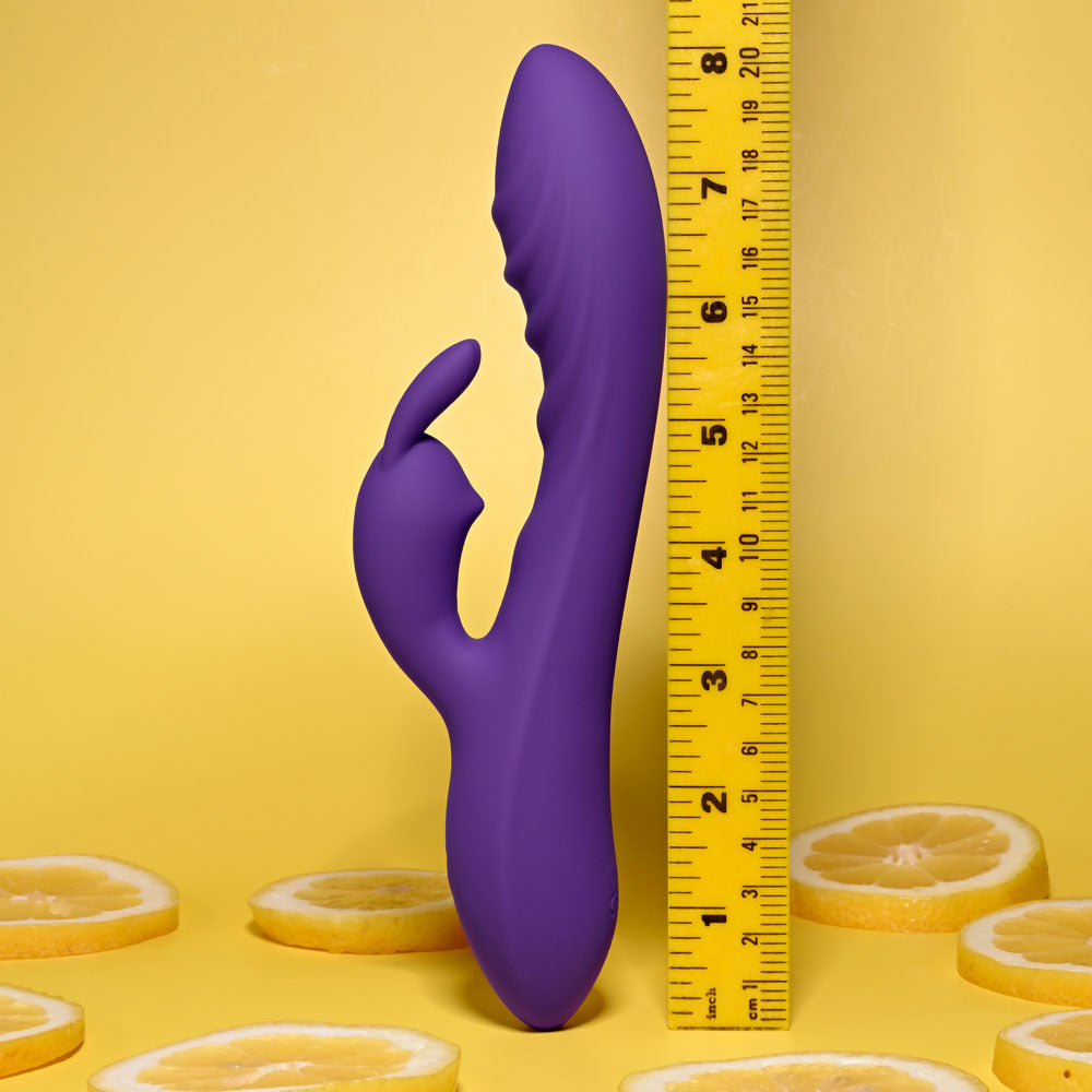 Evolved Wavy Rabbit Vibrator 20.6cm Silicone > Vibrators > Ladies > Rabbit
