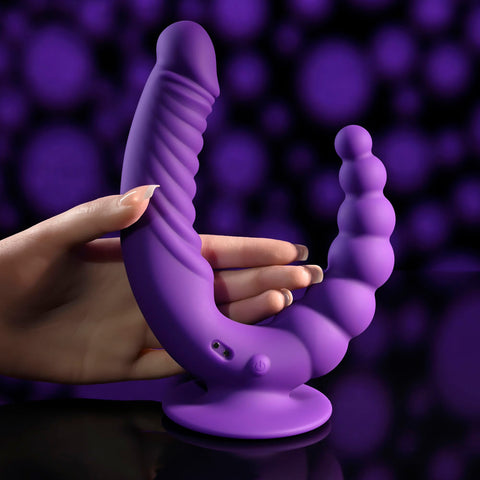 Evolved The Rider Double Ended Rechargeable Vibrator Purple