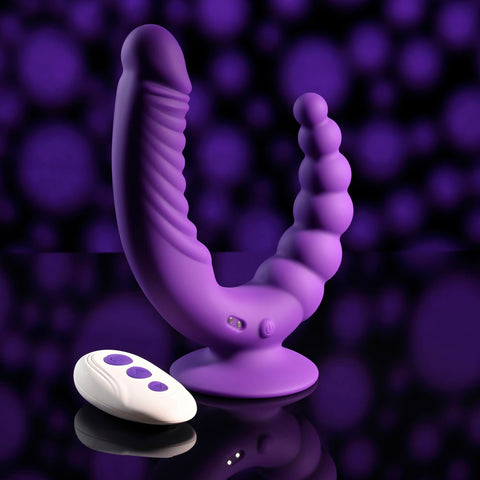 Evolved The Rider Double Ended Rechargeable Vibrator Purple