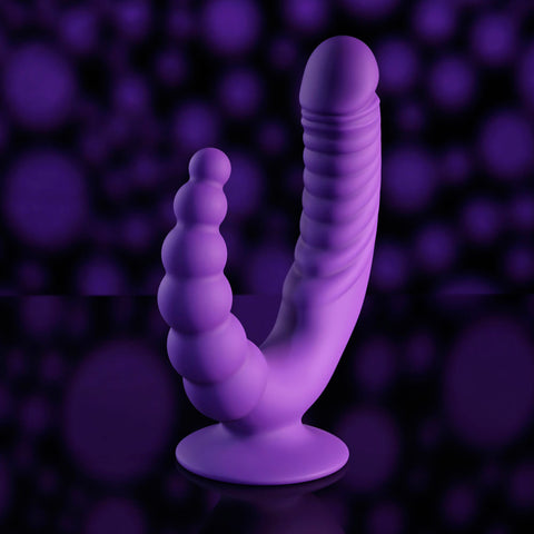 Evolved The Rider Double Ended Rechargeable Vibrator Purple
