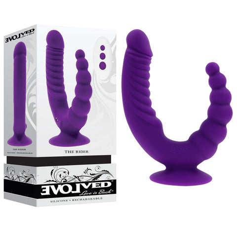 Evolved The Rider Double Ended Rechargeable Vibrator Purple