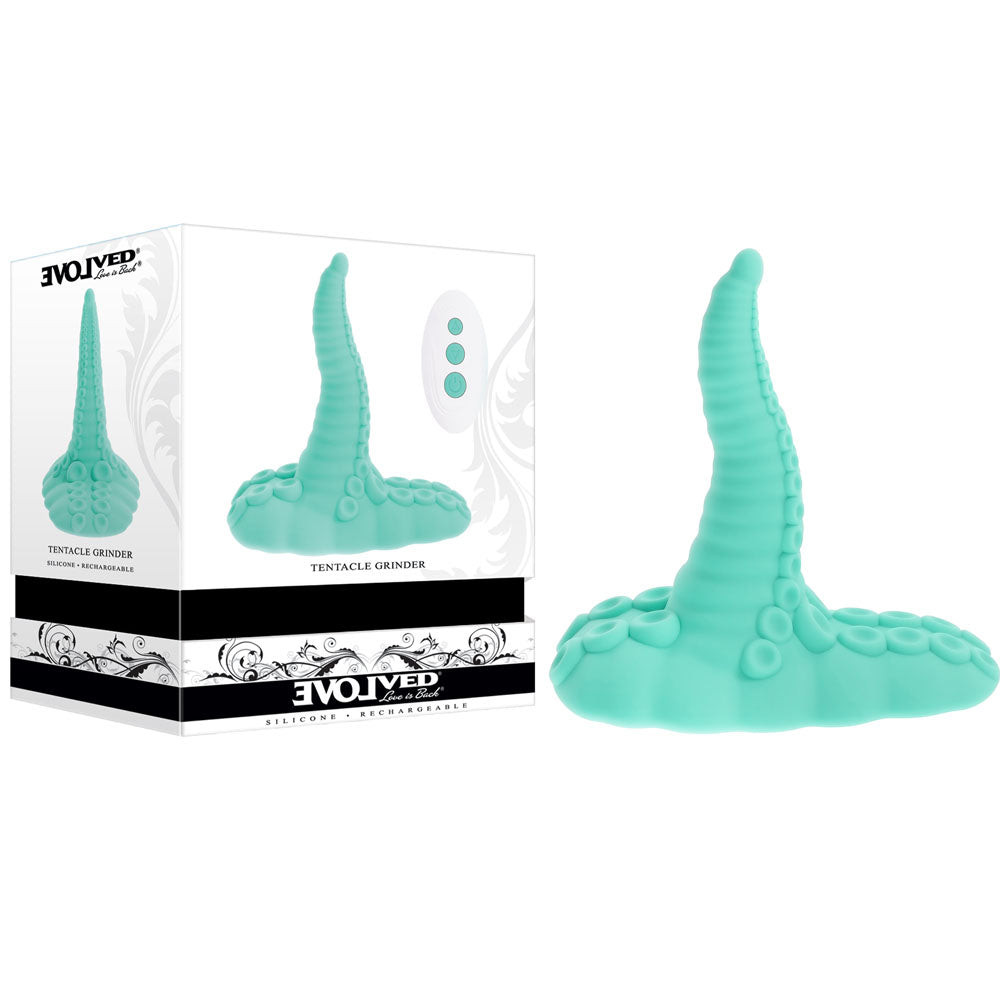 Evolved Tentacle Grinder USB Rechargeable Wireless Remote Toy Green Vibrating Pads