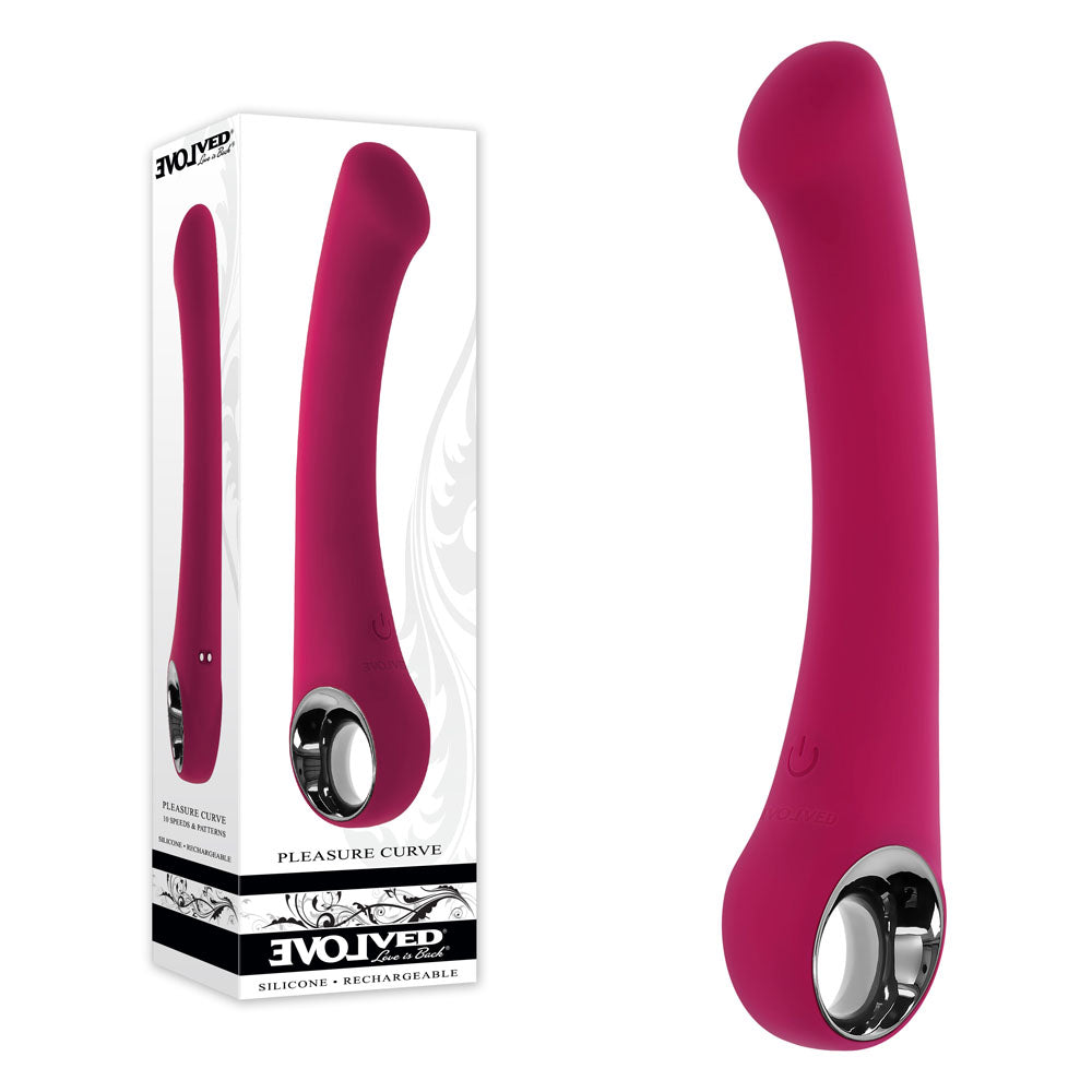Evolved PLEASURE CURVE Multi-Speed G-Spot Vibe 19cm > Sex Toys For Ladies > G-Spot Vibrators