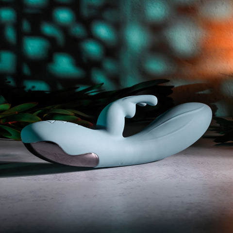 Boss Bunny Blue Silicone Rabbit Vibrator with Dual Stimulation > Vibrators > Ladies > Rabbit