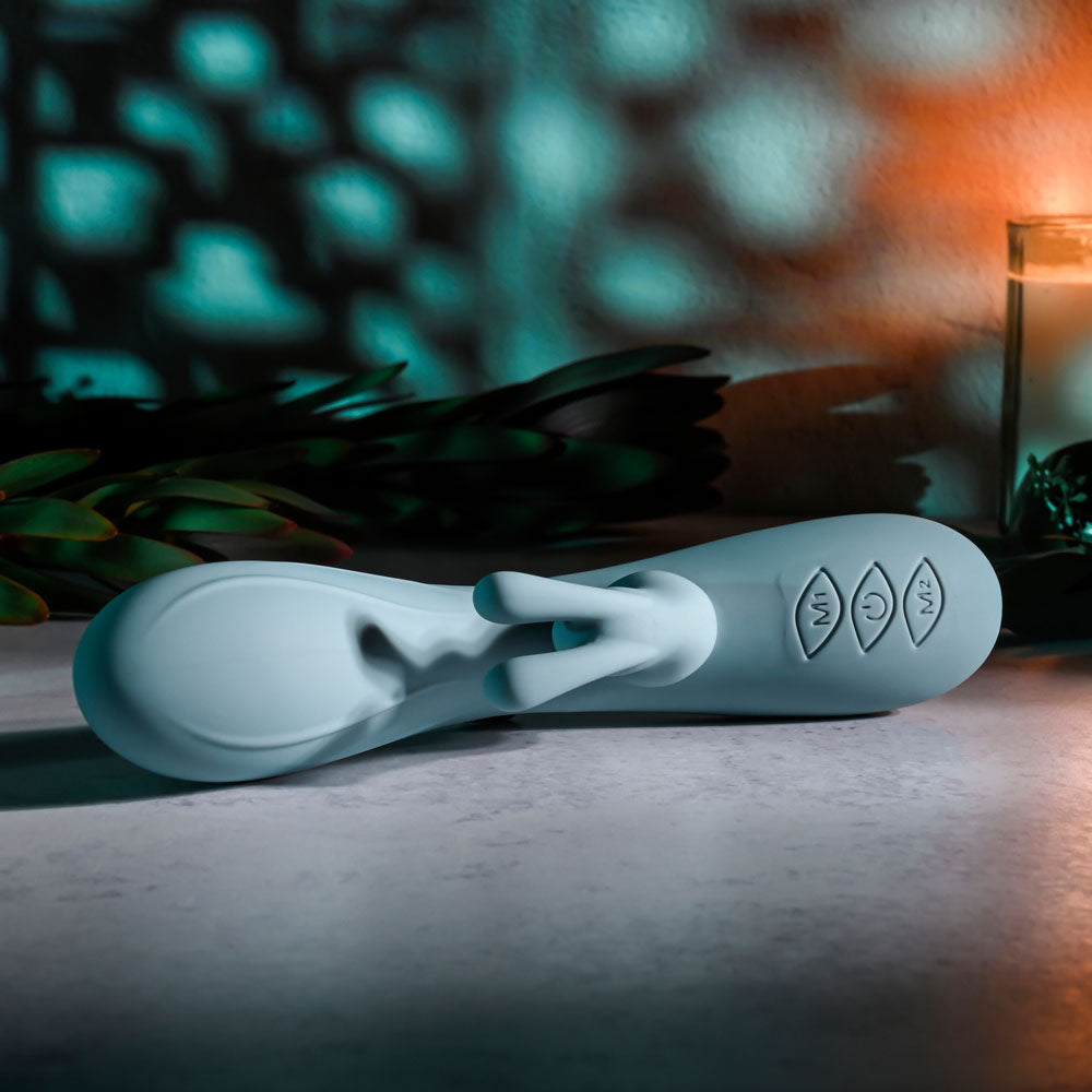 Boss Bunny Blue Silicone Rabbit Vibrator with Dual Stimulation > Vibrators > Ladies > Rabbit