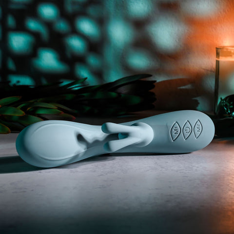 Boss Bunny Blue Silicone Rabbit Vibrator with Dual Stimulation > Vibrators > Ladies > Rabbit