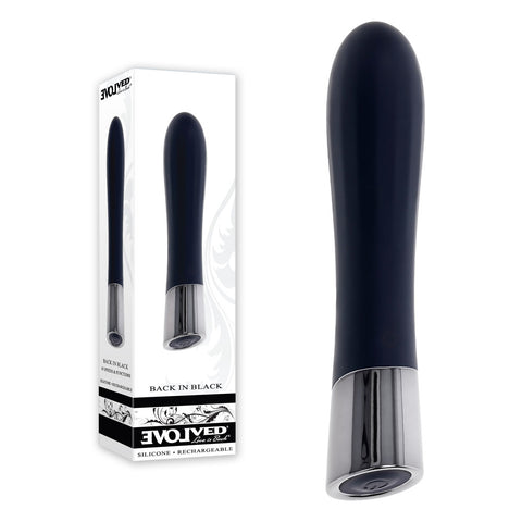 Evolved BACK IN Vibrator 8.3cm Insertable Length Black > Vibrators > Mini Vibrators