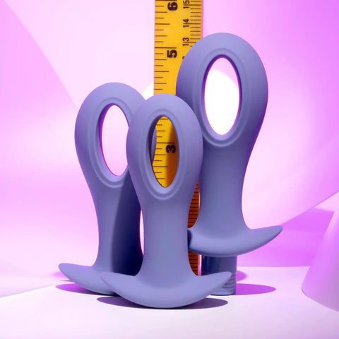 Evolved Hole Punch Plug Set Butt Plugs with Interchangeable Bullet Set of 3 Sizes Butt Plugs - Vibrating