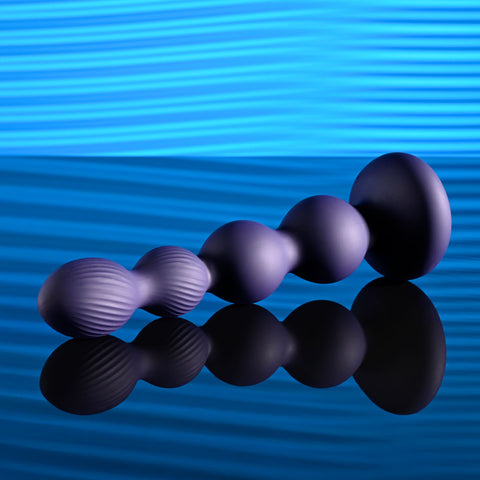 Evolved PLEASURE ORBIT Navy 17.8 cm USB Vibrating Anal Beads Beads