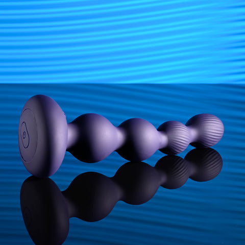 Evolved PLEASURE ORBIT Navy 17.8 cm USB Vibrating Anal Beads Beads