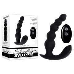 Evolved BEAD ME UP - 16.8 cm USB Rechargeable Vibrating Anal Beads with Wireless Remote Black ANAL TOYS