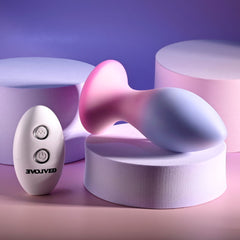 Evolved PARADISE PLUG - Pink/Purple 10.5 cm USB Rechargeable Vibrating Butt Plug with Wireless Remote ANAL TOYS