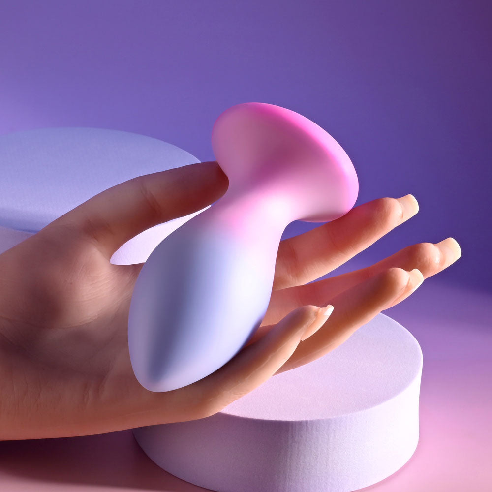Evolved PARADISE PLUG - Pink/Purple 10.5 cm USB Rechargeable Vibrating Butt Plug with Wireless Remote ANAL TOYS