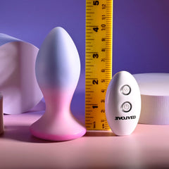Evolved PARADISE PLUG - Pink/Purple 10.5 cm USB Rechargeable Vibrating Butt Plug with Wireless Remote ANAL TOYS