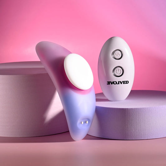Evolved PARADISE PANTY - Pink/Purple USB Rechargeable Panty Vibrator with Remote Control STIMULATORS