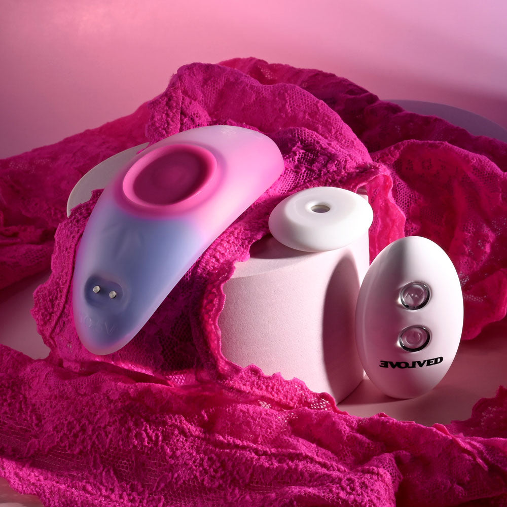 Evolved PARADISE PANTY 10.7cm Pink/Purple USB Rechargeable Vibrator STIMULATORS