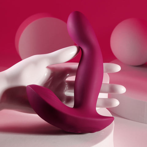 Evolved COME ON OVER Burgundy 15.9 cm USB Vibrator with Remote Couples Toys