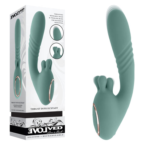 Evolved Thrust Into Ecstasy 21 cm Vibrator Default Title > Dildos > Thrusting Dildos