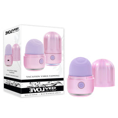 Evolved Vacation Vibes Tapping 8.5 cm USB Rechargeable Tapping Stimulator Pink STIMULATORS
