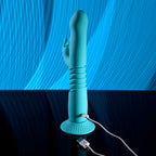 Evolved BUNNY HOP Teal 25.1 cm Thrusting Rabbit Vibrator > Vibrators > Ladies > Rabbit