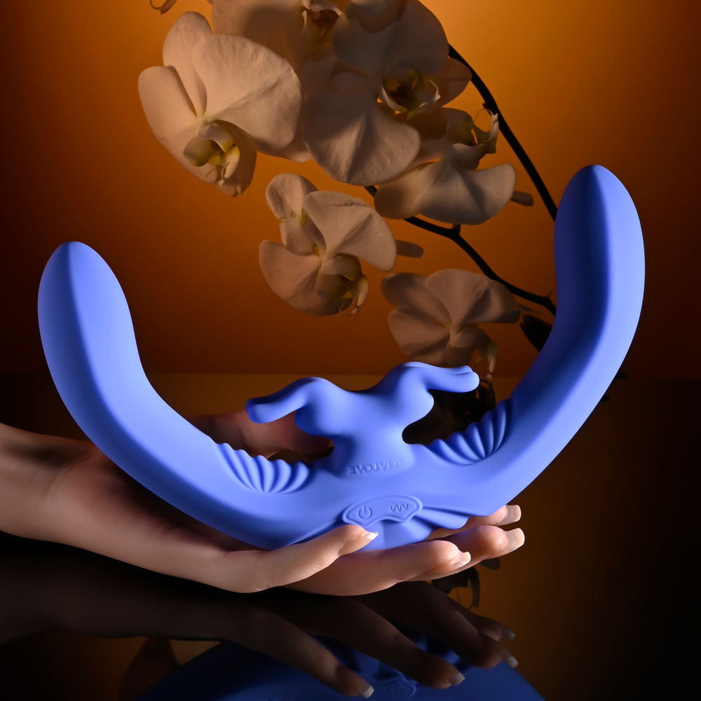 Evolved Lovebirds Double-Ended Rabbit Vibrator with Remote > Dildos > Double Dildos