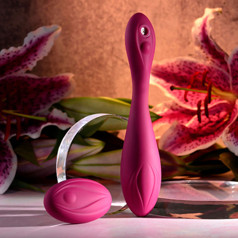 Evolved Cherry Pose 16.1 cm USB Rechargeable Flexible and Posable Vibrator with Remote Couples Toys
