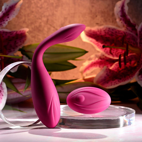 Evolved Cherry Pose 16.1 cm USB Rechargeable Flexible and Posable Vibrator with Remote Couples Toys