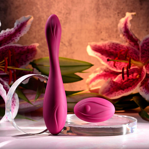 Evolved Cherry Pose 16.1 cm USB Rechargeable Flexible and Posable Vibrator with Remote Couples Toys