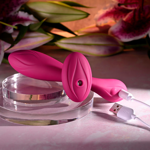 Evolved Cherry Pose 16.1 cm USB Rechargeable Flexible and Posable Vibrator with Remote Couples Toys