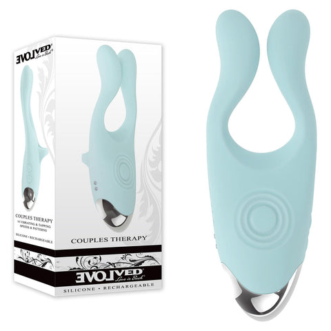 Evolved Couples Therapy Teal USB Rechargeable Couples Stimulator Teal STIMULATORS