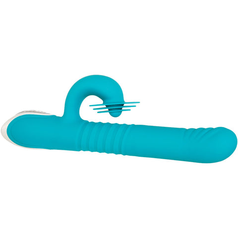 Evolved The Show Stopper - Teal 23.5 cm Thrusting Rabbit Vibrator VIBRATORS-RABBIT