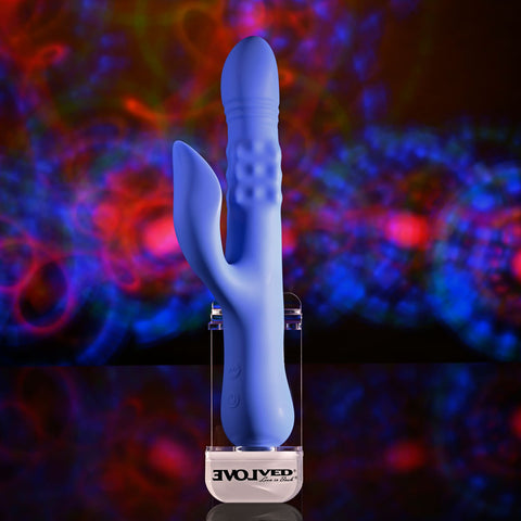 Evolved Pop Goes The O 24.7 cm USB Rechargeable Thrusting and Bulging Rabbit Vibrator VIBRATORS-RABBIT