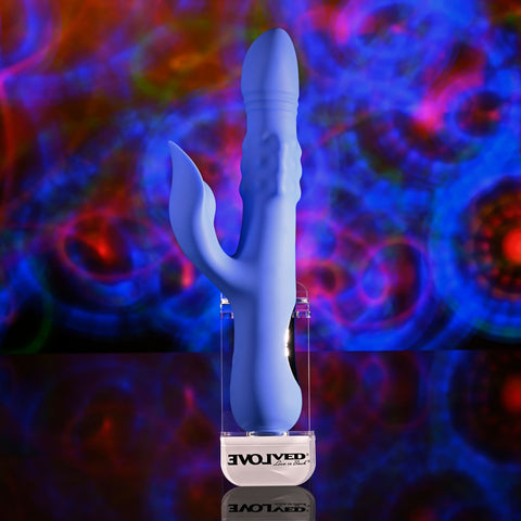Evolved Pop Goes The O 24.7 cm USB Rechargeable Thrusting and Bulging Rabbit Vibrator VIBRATORS-RABBIT