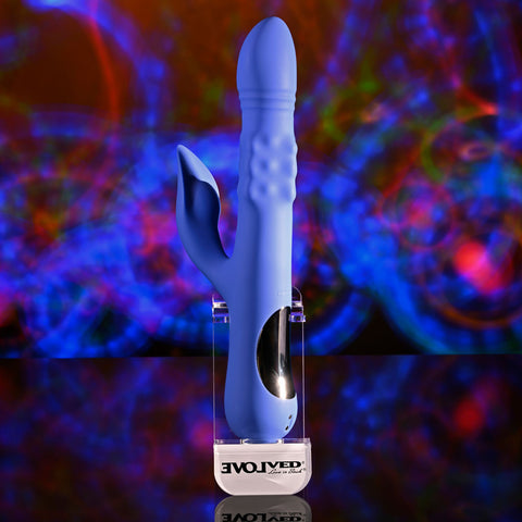 Evolved Pop Goes The O 24.7 cm USB Rechargeable Thrusting and Bulging Rabbit Vibrator VIBRATORS-RABBIT