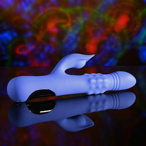 Evolved Pop Goes The O 24.7 cm USB Rechargeable Thrusting and Bulging Rabbit Vibrator VIBRATORS-RABBIT