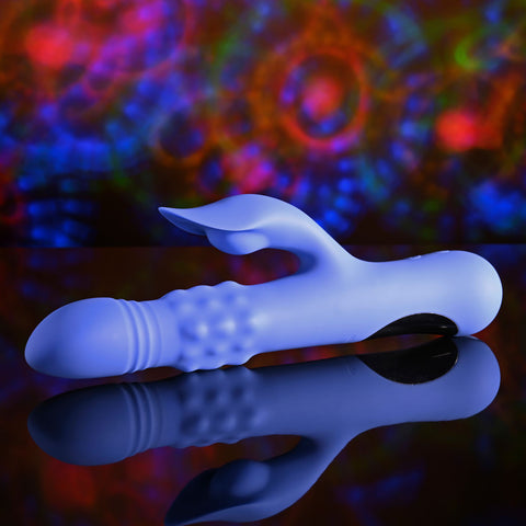 Evolved Pop Goes The O 24.7 cm USB Rechargeable Thrusting and Bulging Rabbit Vibrator VIBRATORS-RABBIT