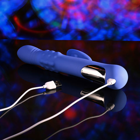 Evolved Pop Goes The O 24.7 cm USB Rechargeable Thrusting and Bulging Rabbit Vibrator VIBRATORS-RABBIT