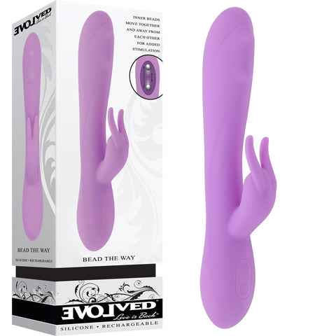 Evolved Bead The Way Rabbit Vibrator 23 cm USB Rechargeable