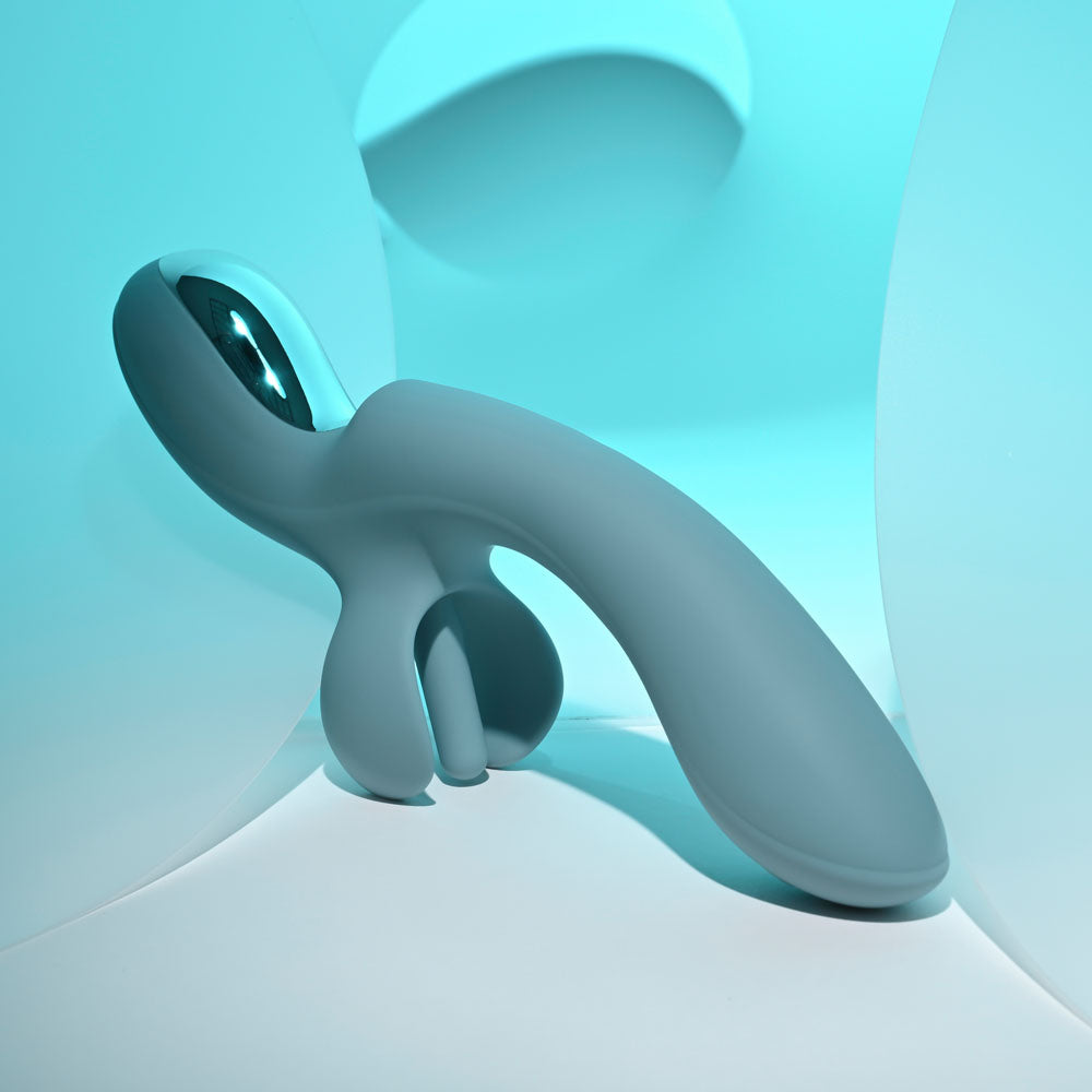 Evolved TAKE YOUR FLICK - Grey 24.1 cm USB Rechargeable Vibrator with Flicking Clitoral Stimulator VIBRATORS