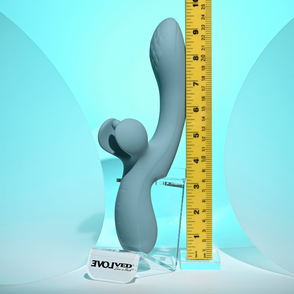 Evolved Take Your Flick Grey 24.1 cm Vibrator with Flicking Clitoral Stimulator > Vibrators > Ladies > Rabbit