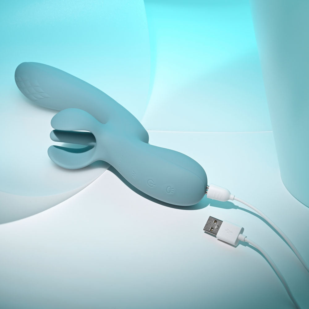 Evolved TAKE YOUR FLICK - Grey 24.1 cm USB Rechargeable Vibrator with Flicking Clitoral Stimulator VIBRATORS