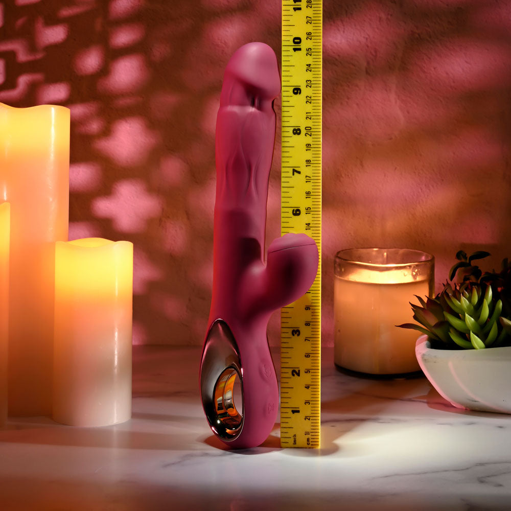 Evolved Bursting With Pleasure 25.4cm USB Rechargeable Dual Vibrator > Vibrators > Ladies > Rabbit