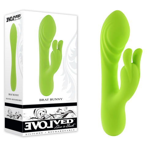 Brat Bunny (Green) – Electric Dual Motor Rabbit Vibrator Green VIBRATORS-RABBIT