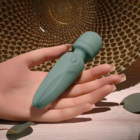 Evolved Rumble Wand Olive Green USB Rechargeable Mini Massager