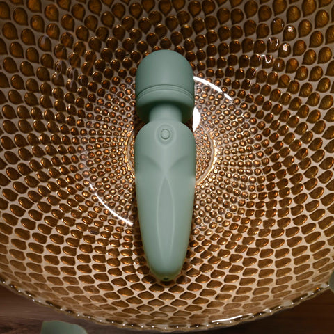 Evolved Rumble Wand Olive Green USB Rechargeable Mini Massager