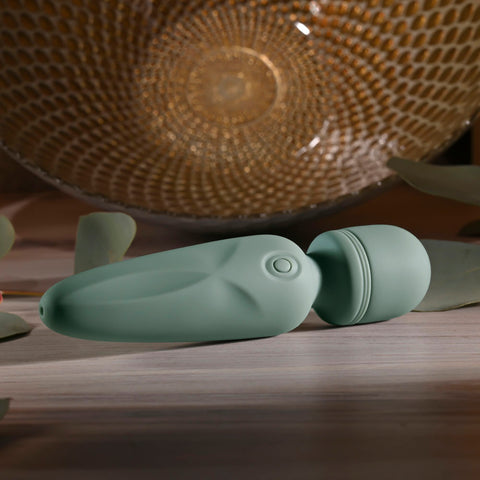 Evolved Rumble Wand Olive Green USB Rechargeable Mini Massager