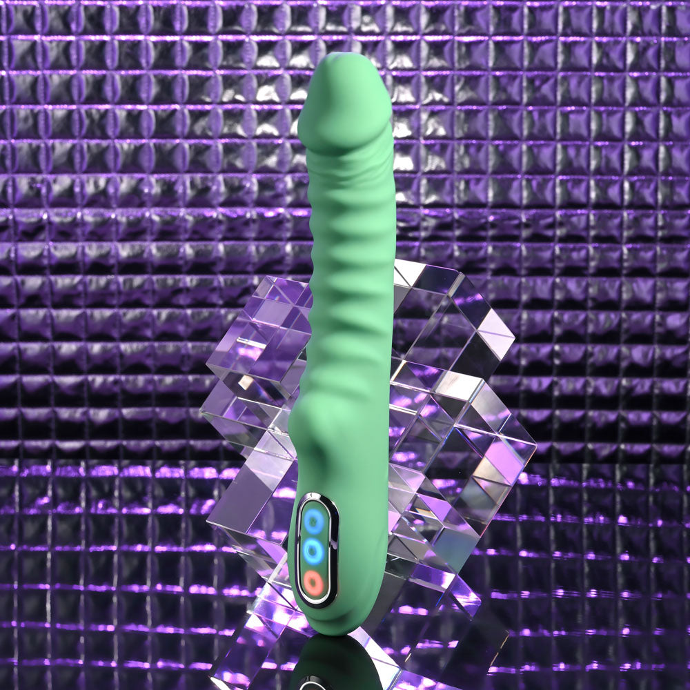 Evolved Full Throttle (Mint) – USB Rechargeable Heated Vibrator 24.1 cm Secondary image