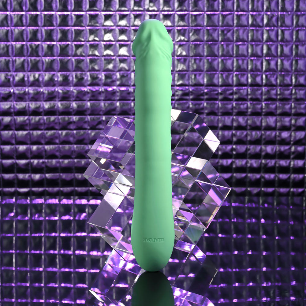 Evolved Full Throttle (Mint) – USB Rechargeable Heated Vibrator 24.1 cm VIBRATORS
